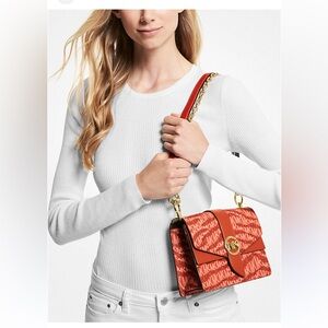 Michael Kors signature bag Greenwich Small Animal Print Logo Crossbody H25004